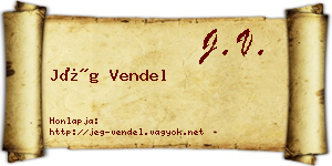 Jég Vendel névjegykártya